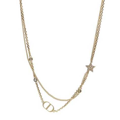 dior cd gold necklace|dior petit cd double necklace.